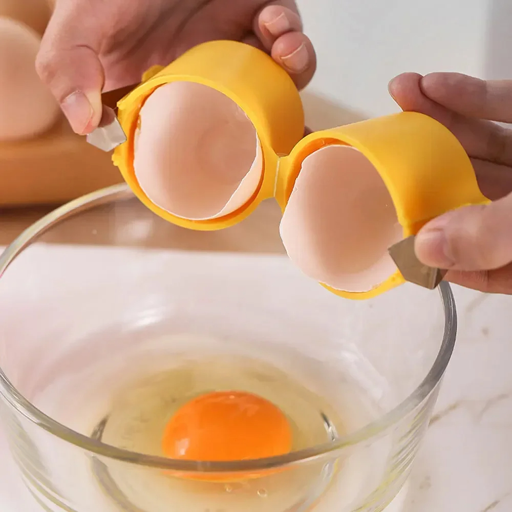 Egg Shell Opener and Separator – Raw Egg Cracker Tool for Kitchen Use